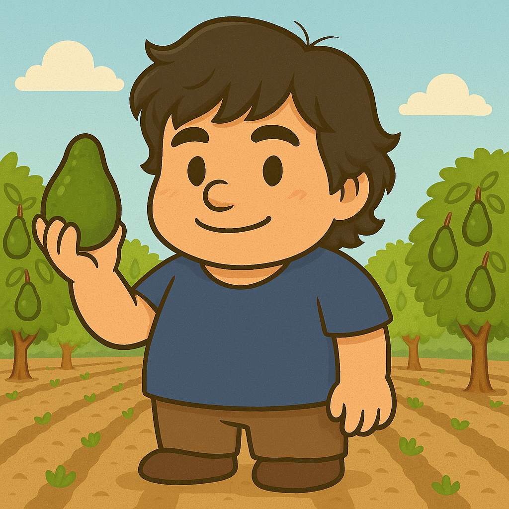 Owner in a Peruvian avocado field